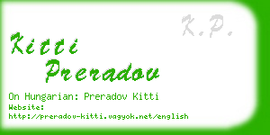 kitti preradov business card